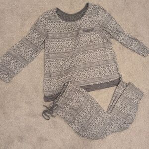 Cozy Gray Patterned Kids Pajamas